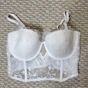 Victoria Secret White Lace Corset Top